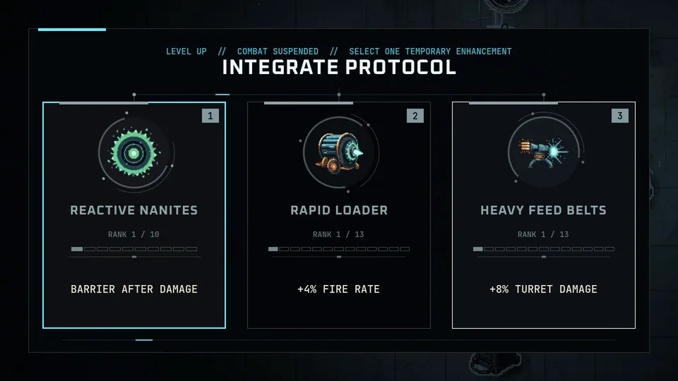 Level-up upgrade choice